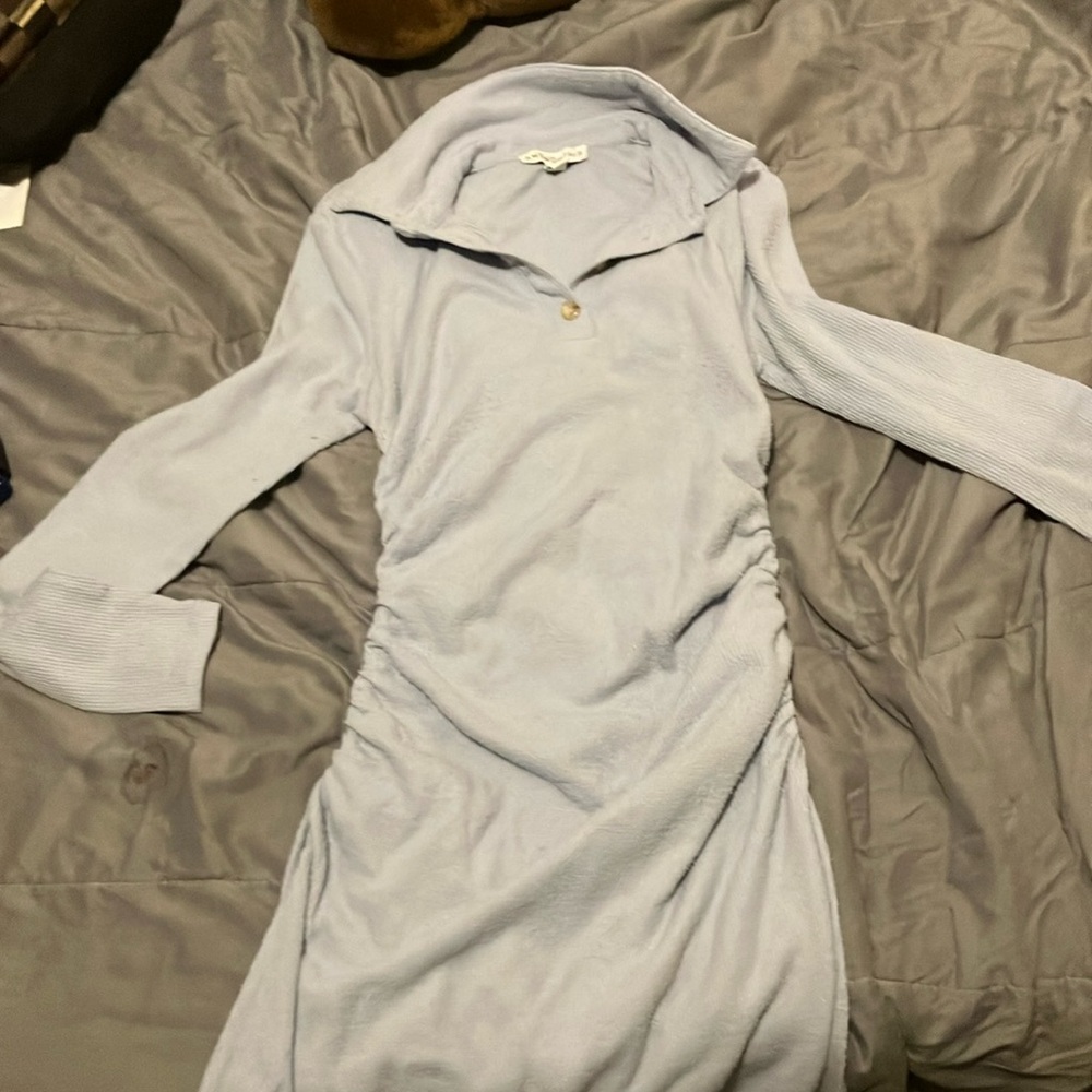 AndNowThis size Med grey long sleeve fitted dress